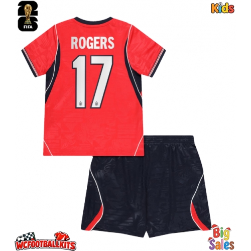 England Morgan Rogers #17 Replica Away Stadium Kit for Kids World Cup 2026 Short Sleeve (+ pants)
